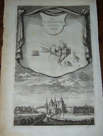 antique print (prent) - De Antonis poort 1544. (Amsterdam, antonispoort).