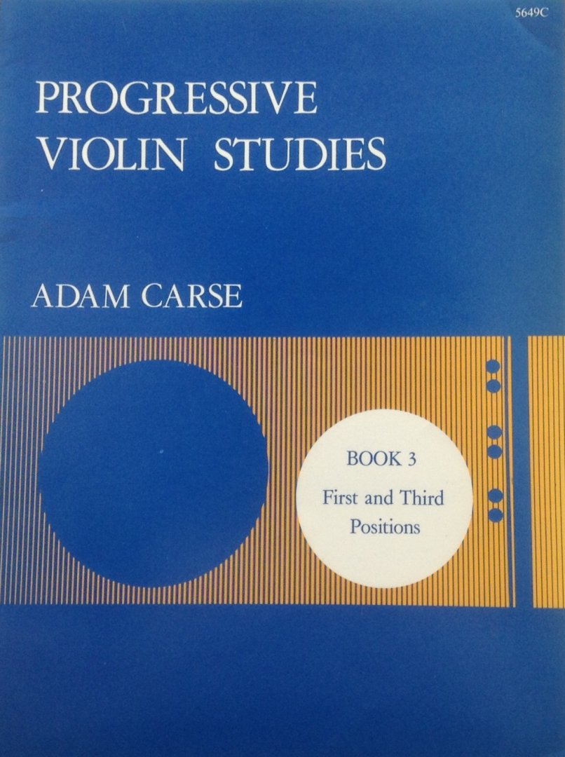 Carse, Adam - Progressive violin studies Book 3