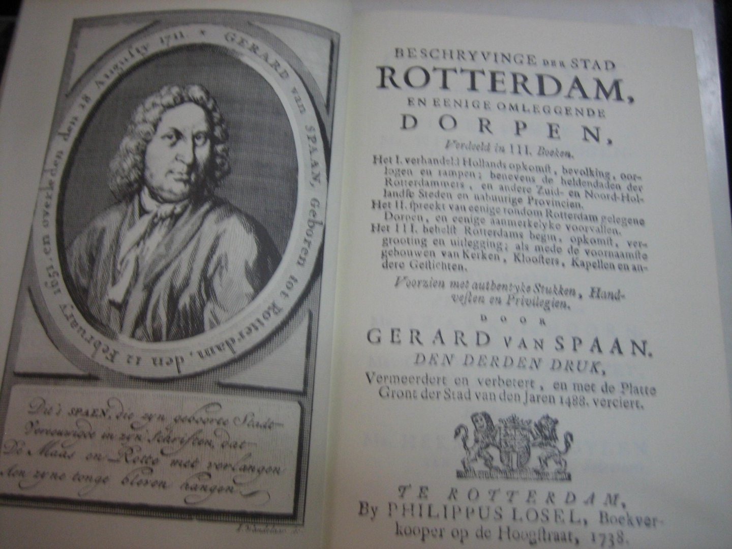 G. van Spaan - Beschrijvinge der stad Rotterdam