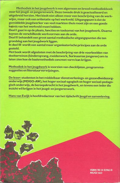 Ewijk, Hans van .. Omslag Wim Bottenheft Marijenkampen - Methodiek in het jeugdwerk Basisleerboek jeugd- en jongerenwerk