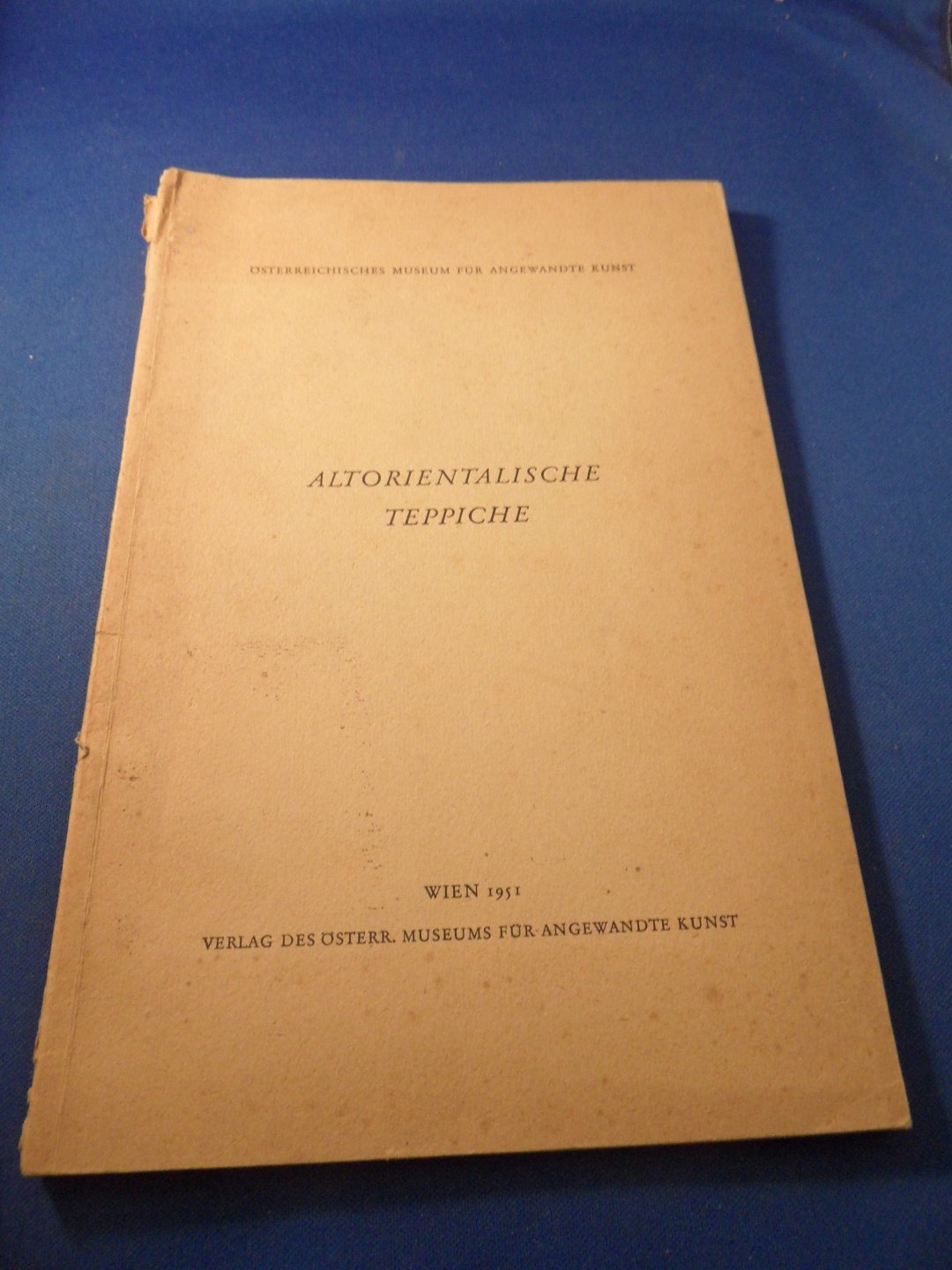  - Altorientalische Teppiche. Catalogus