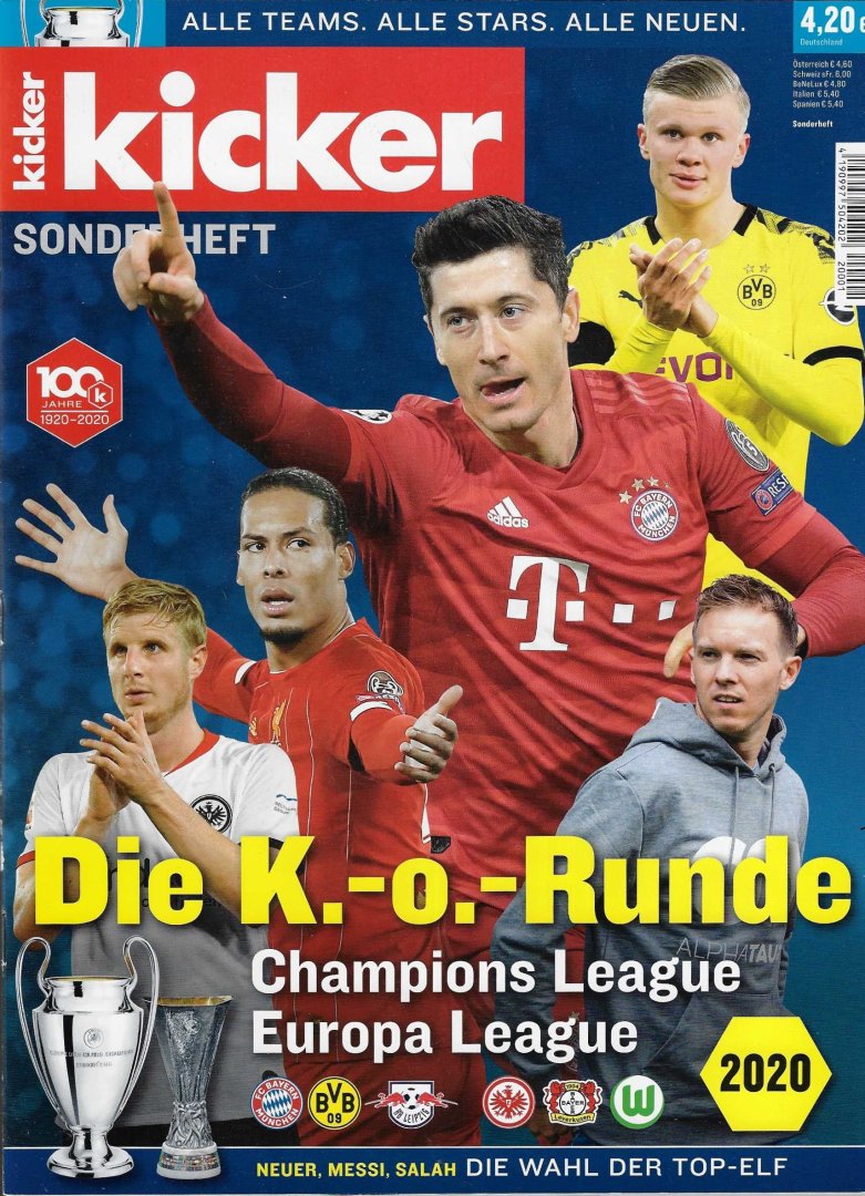 Mehrere - Kicker Sonderheft Die K.-o.-Runde Champions League Europa League 2020