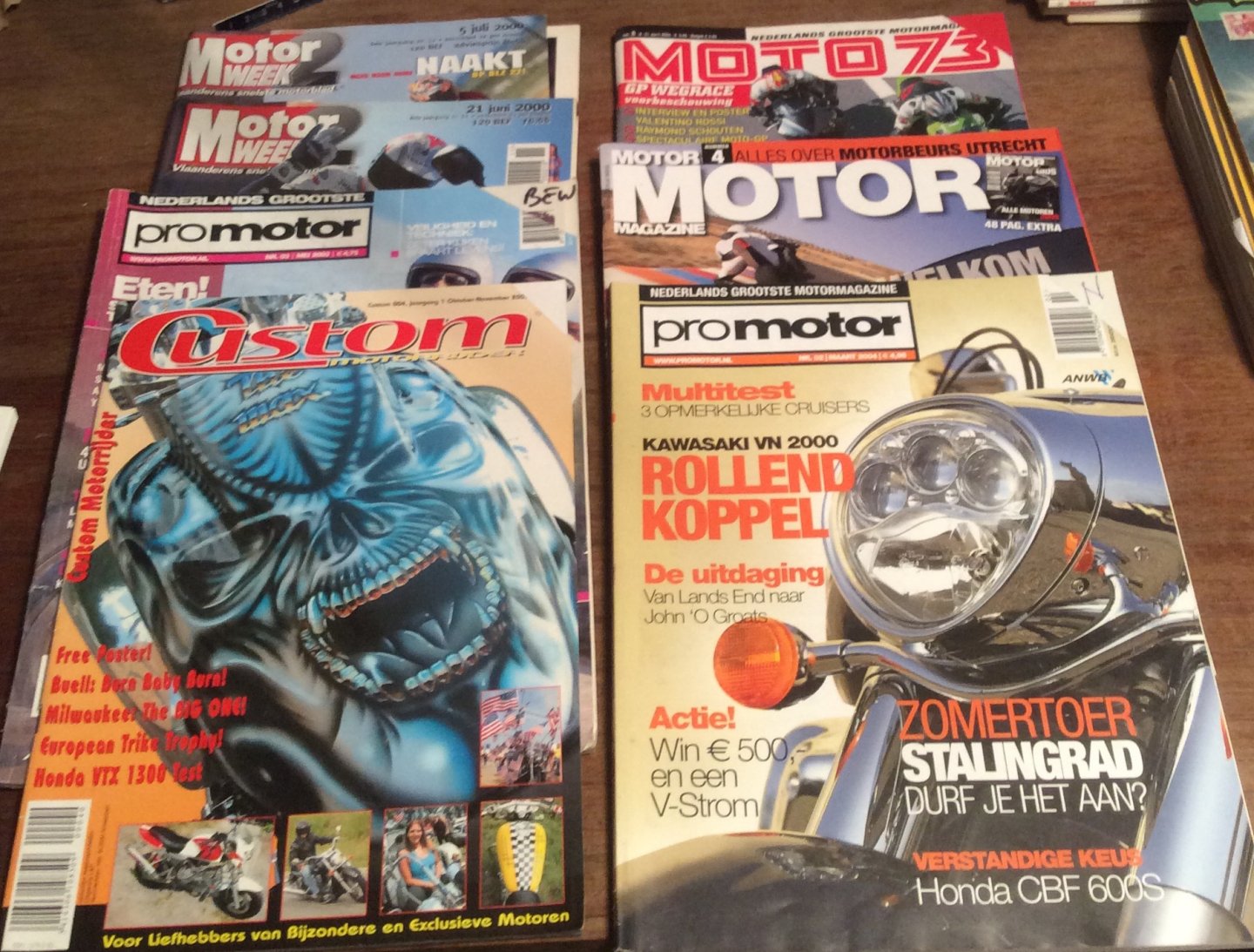 Diversen en Onbekend - Assorti motorbladen, 8 stuks. o.a. Motor week, Custom, Moto 73, Motor Magazine, Pro Motor