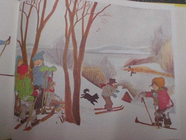 Lindgren, Astrid met tekeningen van Ilon Wikland in kleur. - Winter in Bolderburen / druk 1 1980