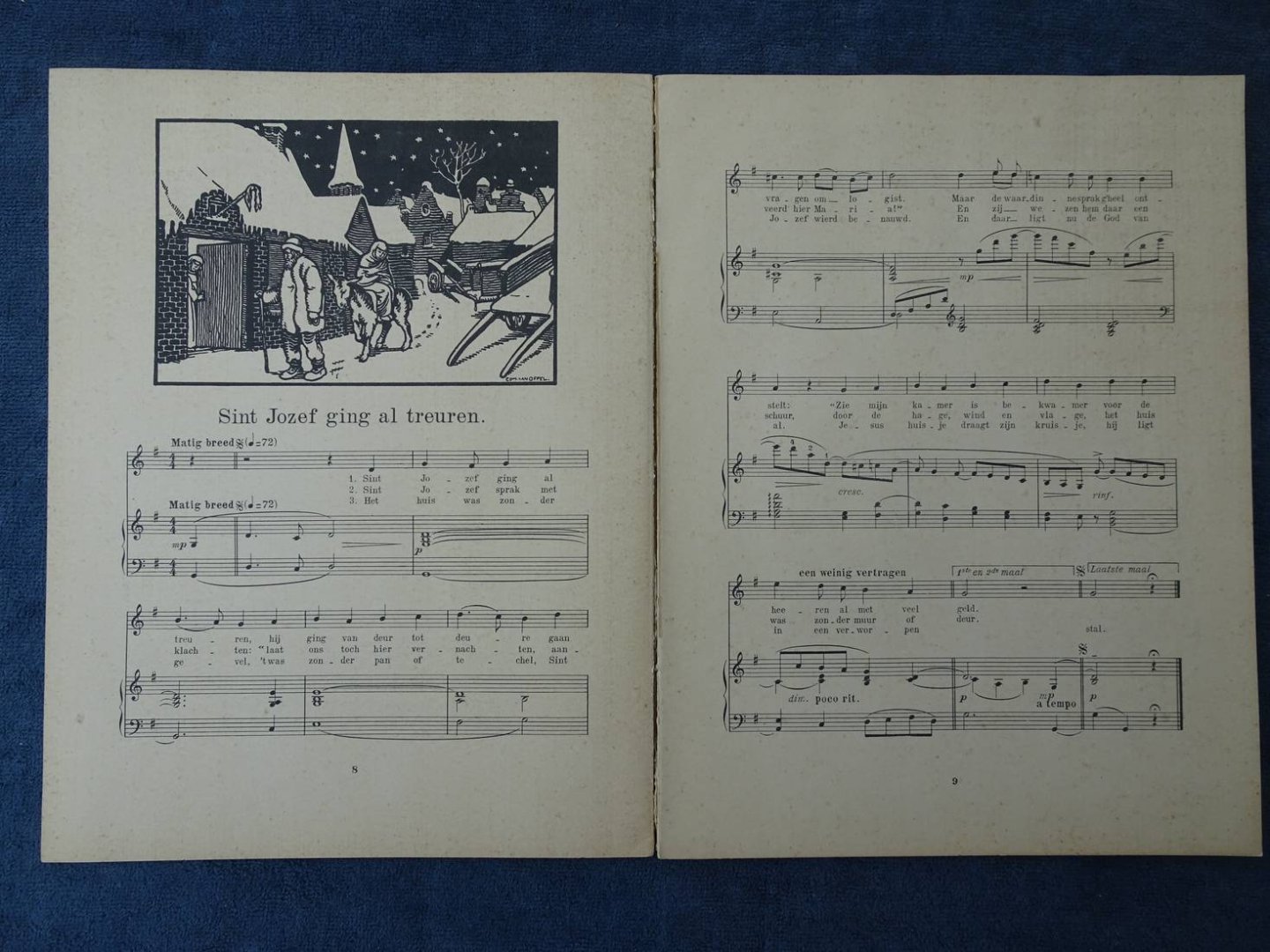 Sabbe, Maurits, Edward Verheyden & Edmond van Offel. - Oud-Vlaamsche Kerstliederen.