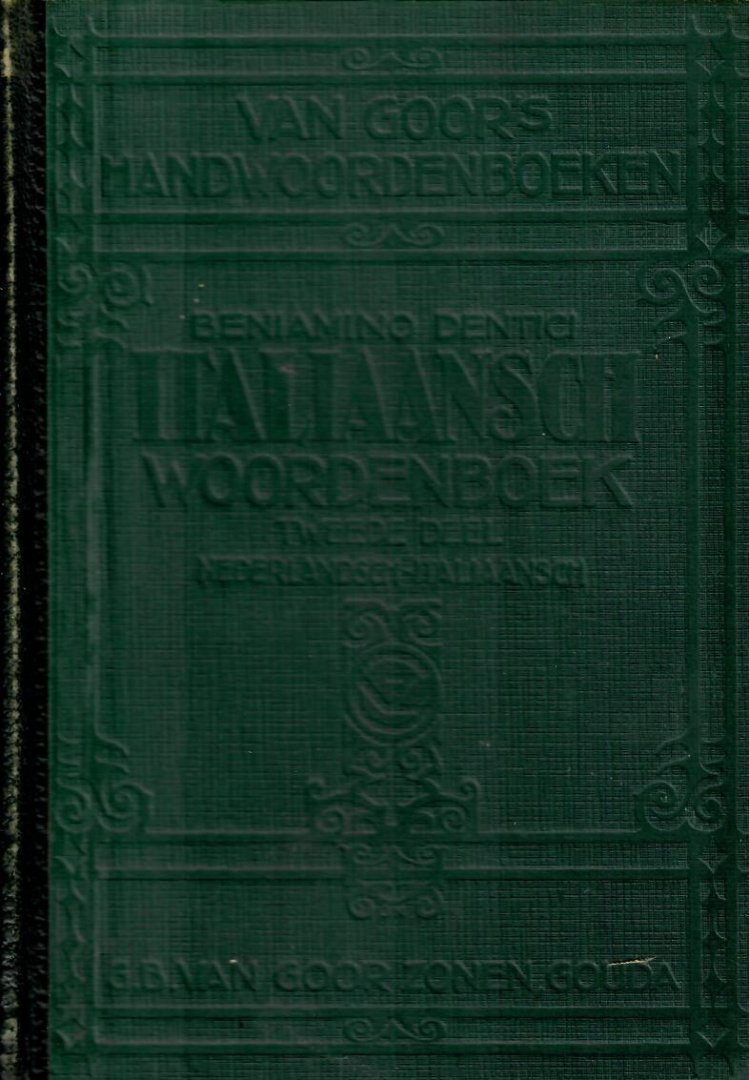 Dentici, Beniamino - Italiaansch handwoordenboeken Ned-Ita en Ita-Ned
