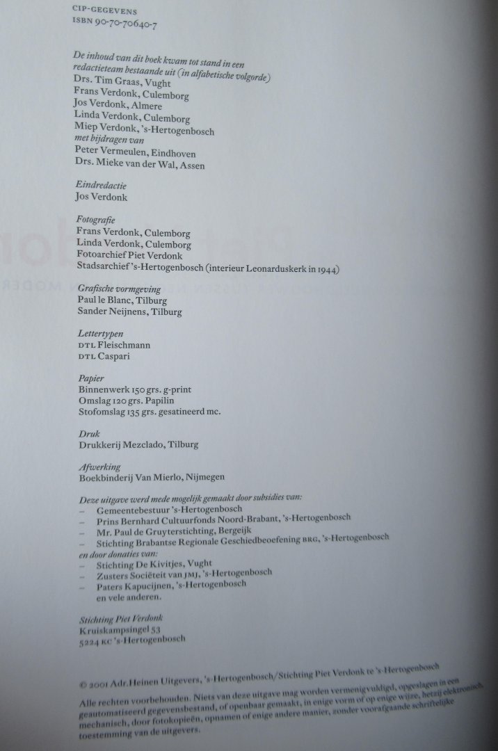 Graas, T.G.M. Drs. (e.a.) - Een beeld van Piet Verdonk ambachtelijk beeldhouwer tussen neogotiek en modernisme