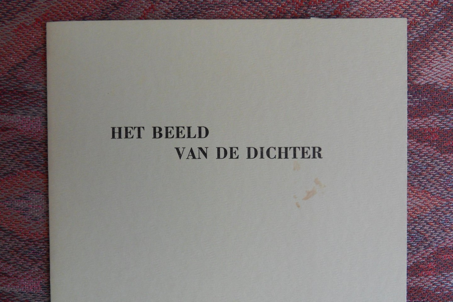Ramele, Ferrie van. [ Gesigneerd door de auteur en illustrator ]. - Het Beeld van de Dichter. [ Genummerd ex. 26 / 150 ].