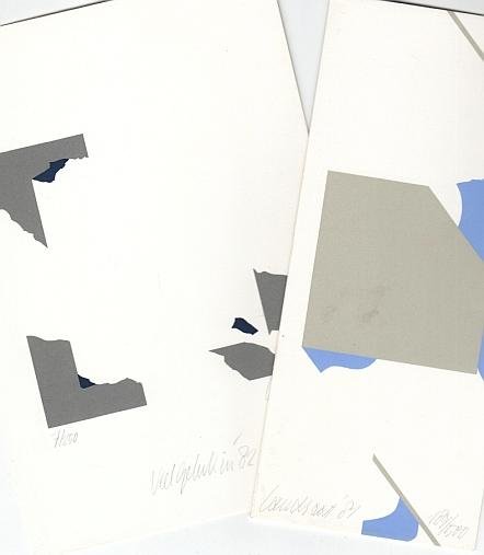 LANDSAAT, Hans - Twee gesigneerde kleurenzeefdrukken.