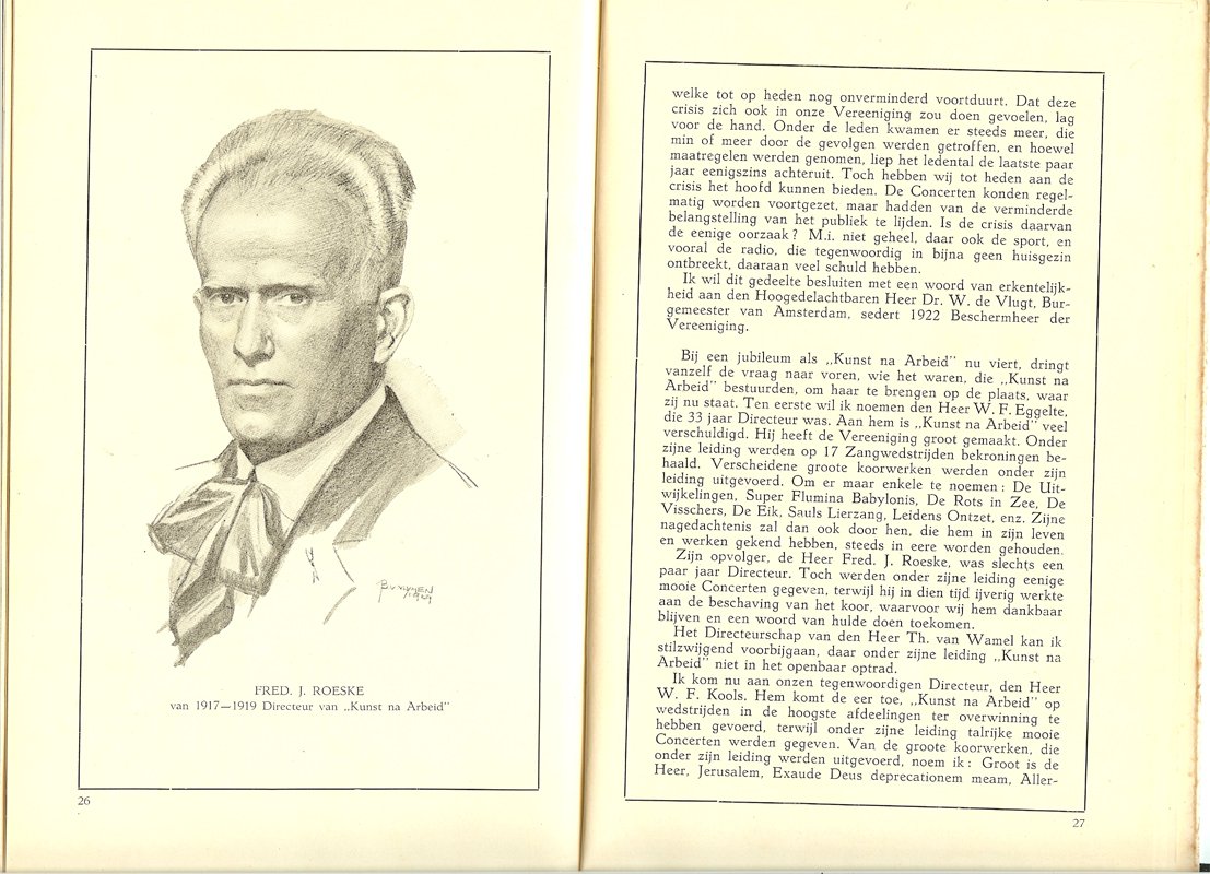  - Jubileum Kon. Mannenkoor Kunst na Arbeid 1882-1932.