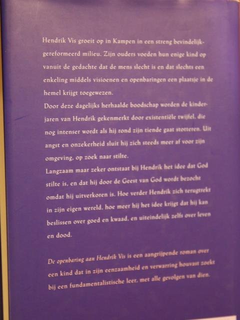 Dijk, Gertjan van - De openbaring aan Hendrik Vis