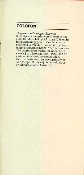 Schippers, K. - Ongewenste zwangerschap.