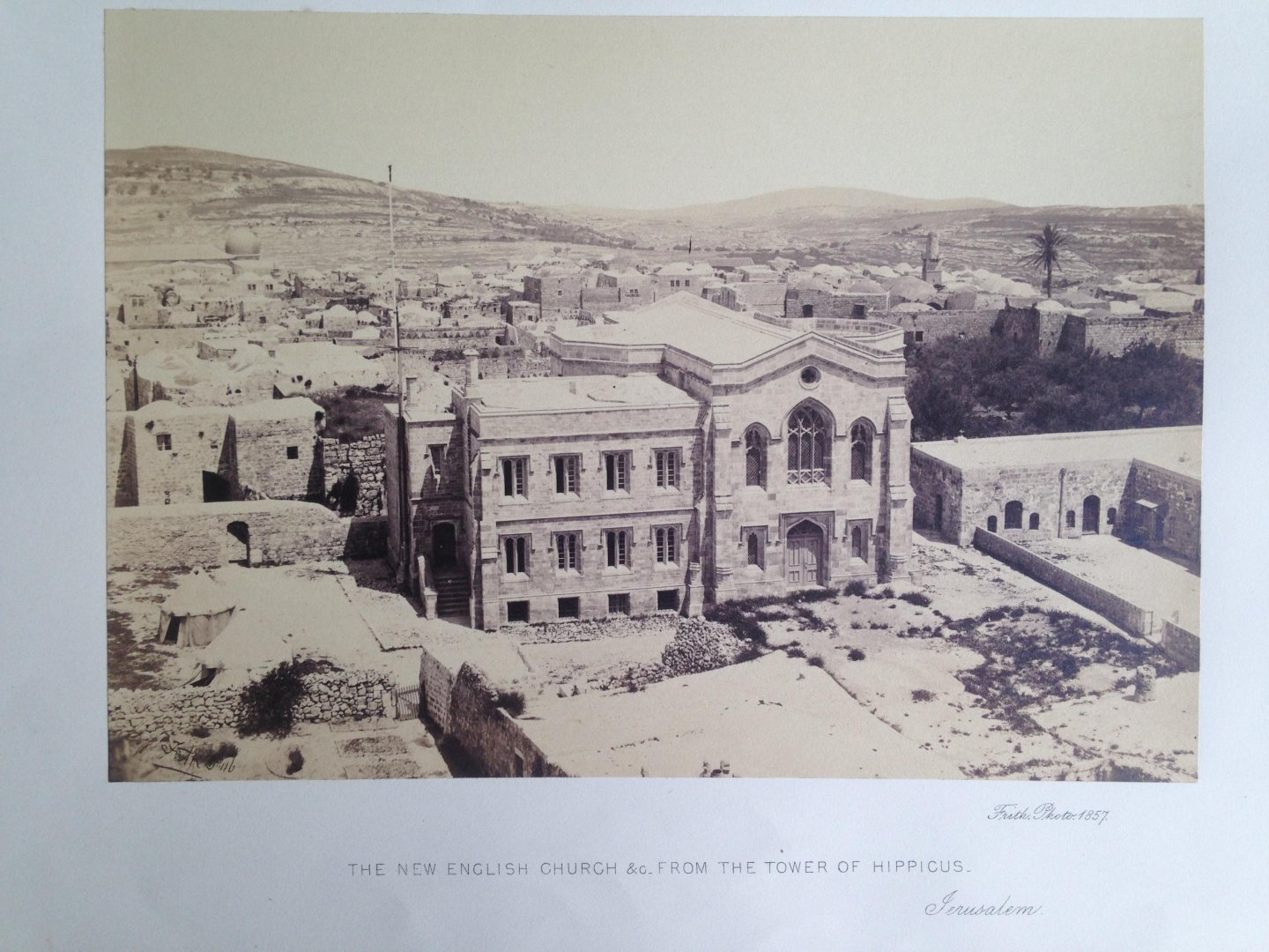 Frith, Francis - The New English Church & c from the Tower of Hippicus, Jerusalem, Series Egypt and Palestine