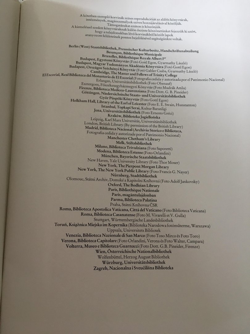 Csapodi Csaba - Csapodine Gardonyi Klara - Bibliotheca Corviniana (Hungarian Edition)