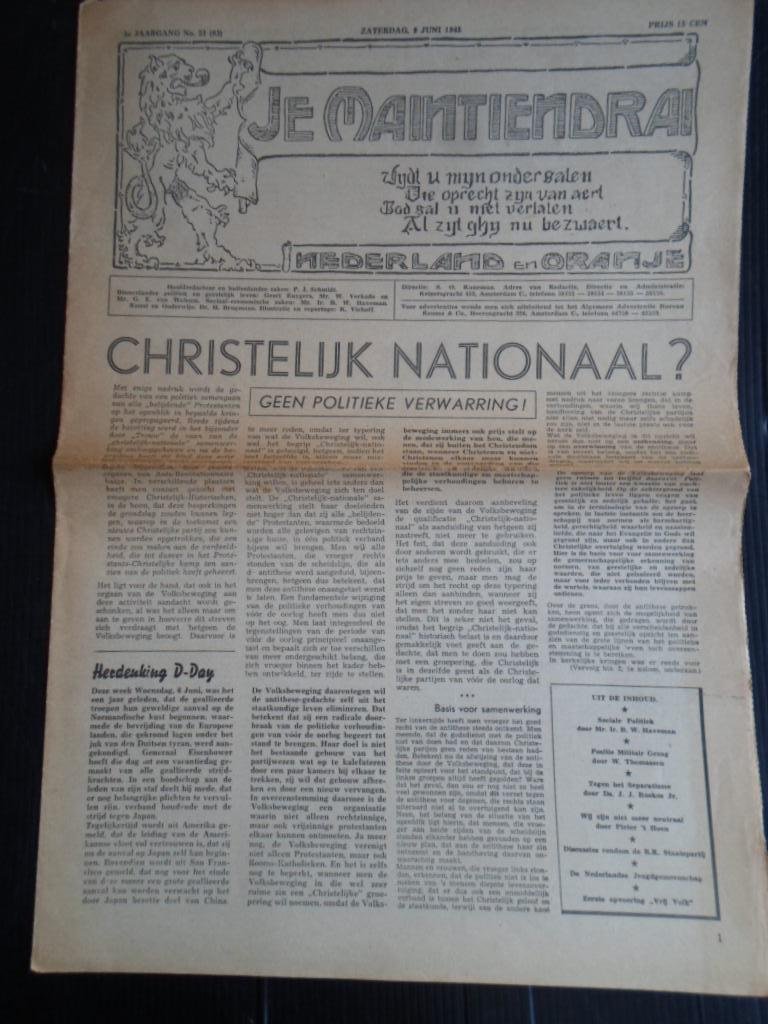  - Krant Je Maintiendrai