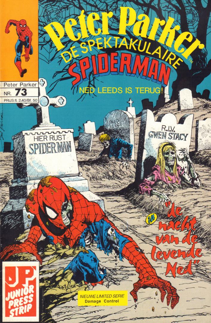 Junior Press - Peter Parker, de Spektakulaire Spiderman nr. 073, De Nacht van de Levende Ned, geniete softcover, zeer goede staat