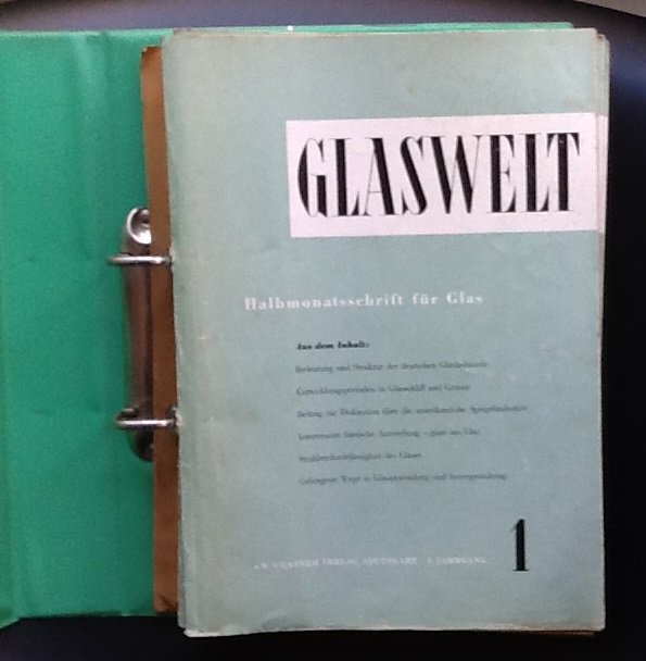 Schwertfeger  Rolf e.a. (redactie) - GLASWELT  Halbmonatsschrift für Glas 1957