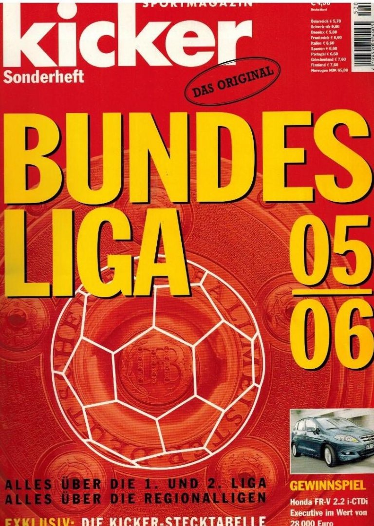 Kicker - Kicker Sonderheft: Bundesliga 2005/2006 -+ DVD zur neuen Saison