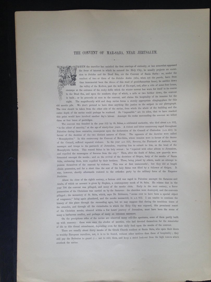 Frith, Francis - Convent of Mar-Saba, Near Jerusalem, Series Egypt and Palestine