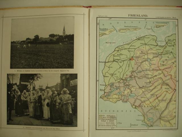 Bos, R.. - Geïllustreerde schoolatlas van Nederland en zijne overzeesche gewesten, in 20 kaarten en vele platen.