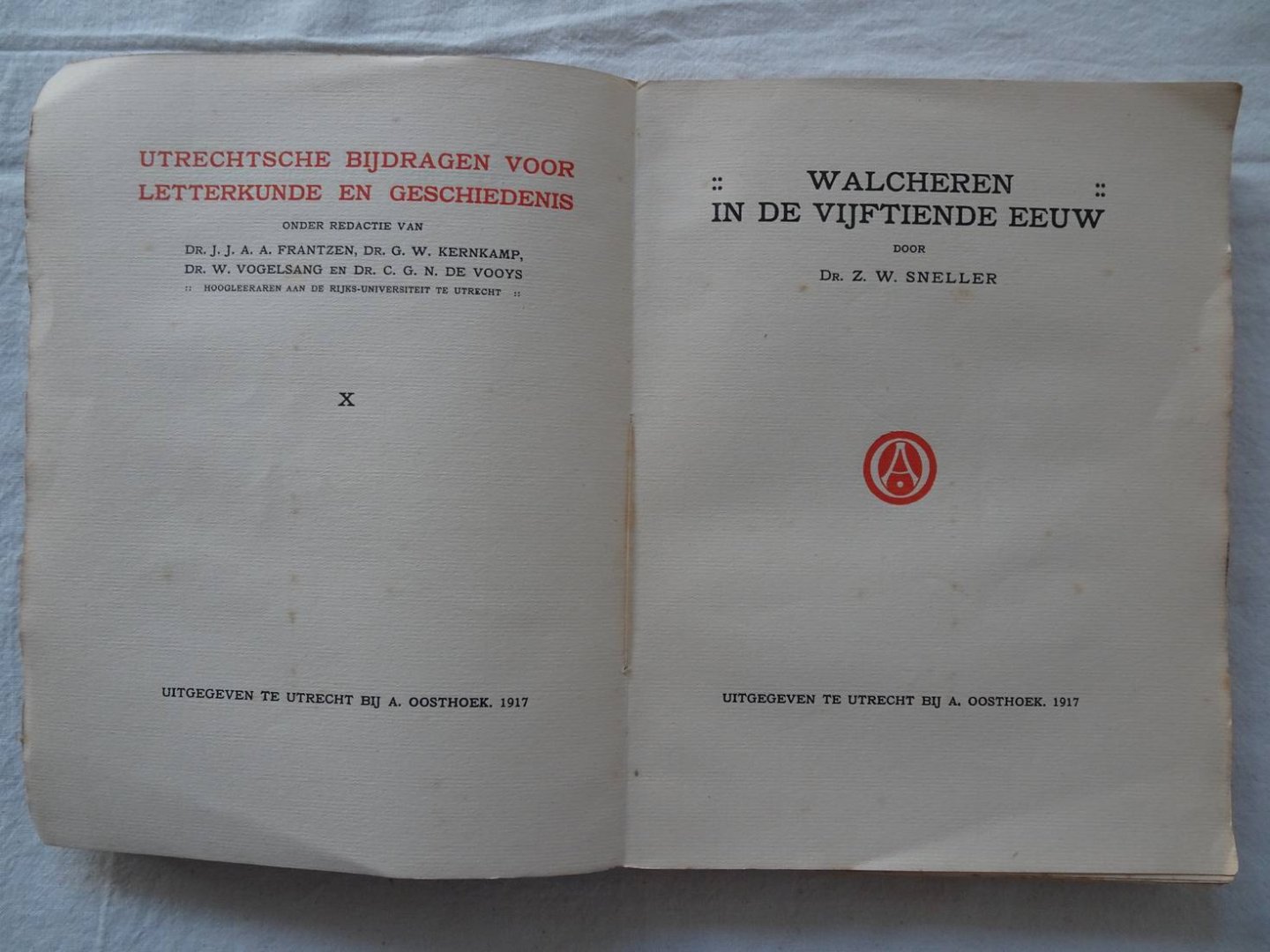 Sneller, Z.W.. - Utrechtsche bijdragen voor Letterkunde en Geschiedenis X: Walcheren in de vijftiende eeuw.