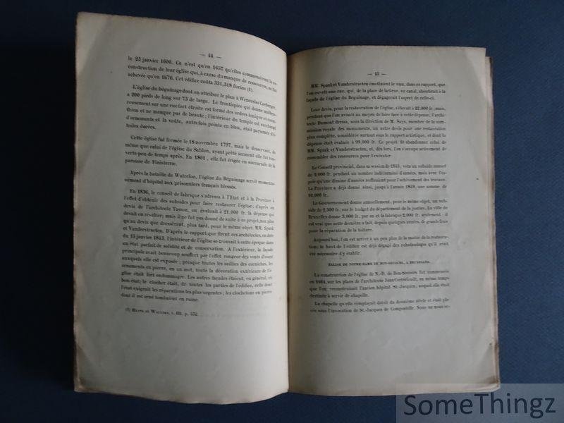 N/A. - Notice historique sur les principaux monuments et édifices religieux de la province de Brabant. Monuments et édifices des villes.