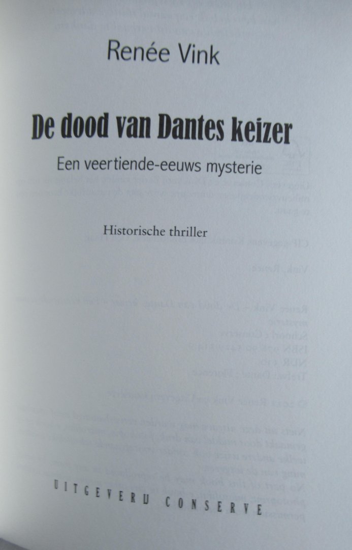 Vink, Renée - De dood van Dantes keizer
