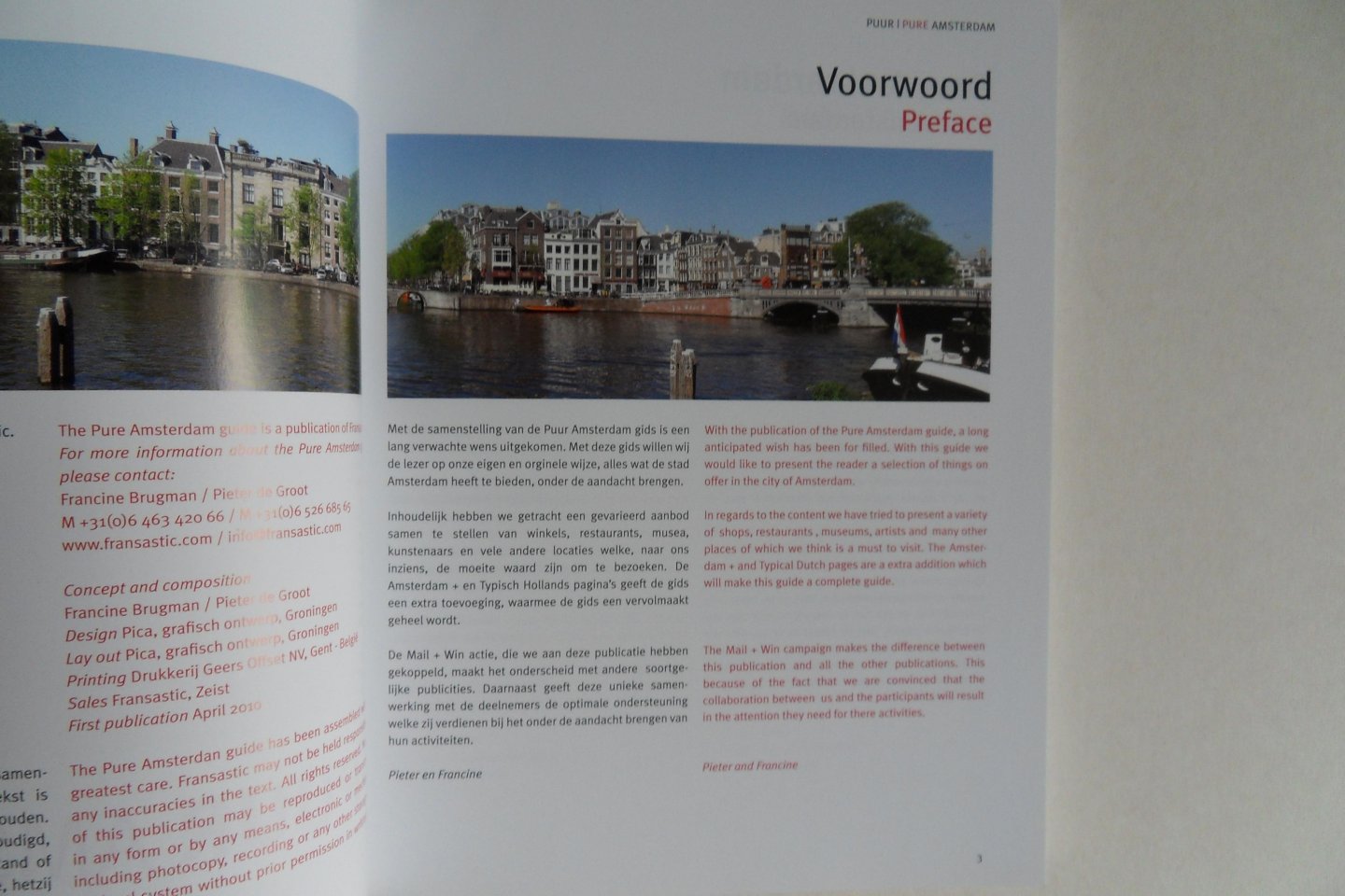 Brugman, Francine; Groot, Pieter de (concept en compositie). - Puur Amsterdam. - Pure Amsterdam.