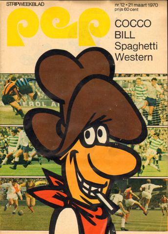 Diverse tekenaars - PEP 1970 nr. 12, stripweekblad, 21 maart 1970 met o.a. DIVERSE STRIPS /RIK VAN DER LINDEN (EKSEPTION)/EMMY VERHEY (INTERVIEW, 1 p.)/SVV (ELFTALPOSTER , 2 p.)/COCCO BILL (COVER TEKENING), goede staat