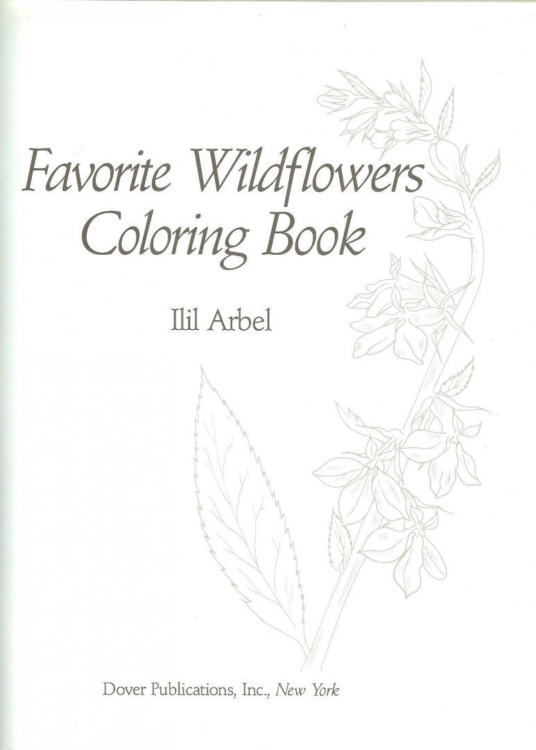 Arbel, Llil - Favorite Wildflowers Coloring Book