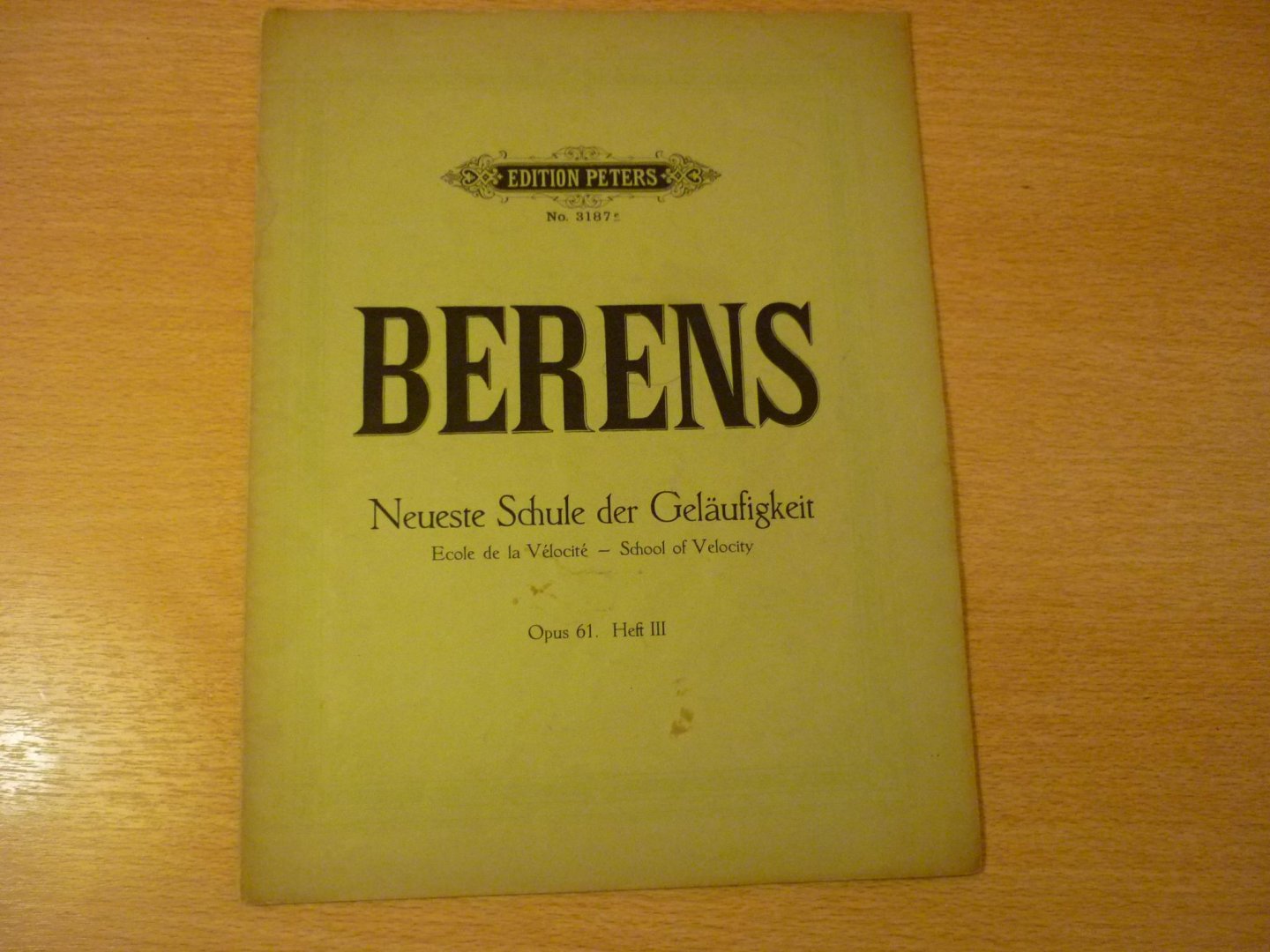 Berens; Hermann (1826 - 1880) - Neueste Schule der gelaufigkeit; Op. 61 - helft III (Herausgegeben von A. Ruthardt)