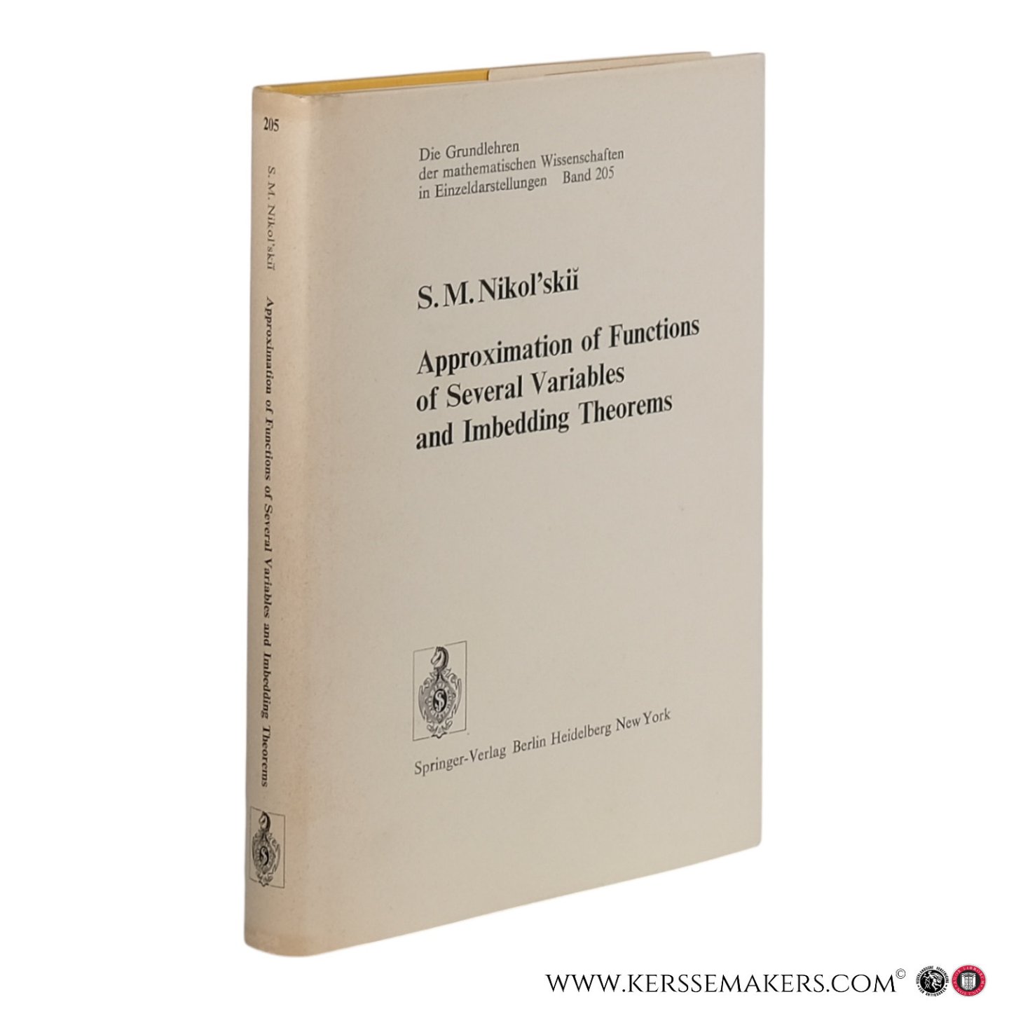 Nikol’skii, S. M. - Approximation of Functions of Several Variables and Imbedding Theorems.