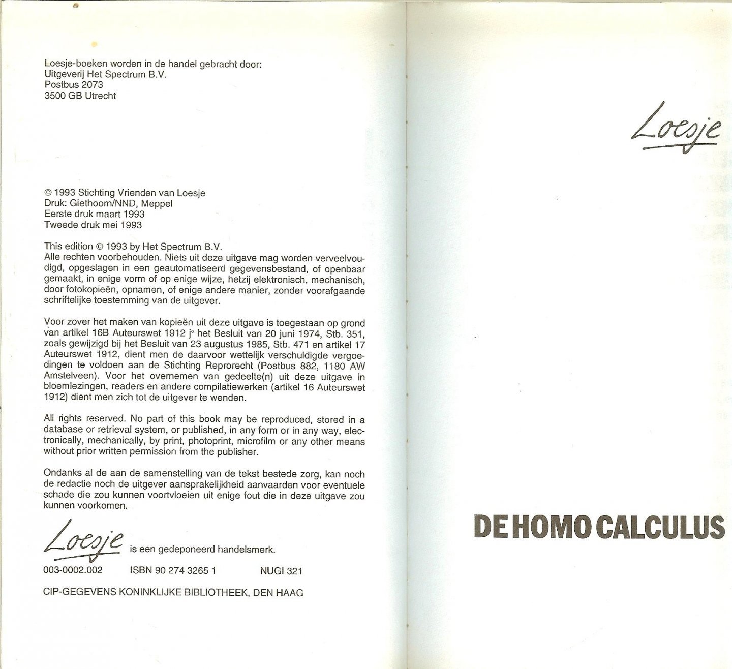 Loesje .. Stichting Vrienden van Loesje - Homo calculus