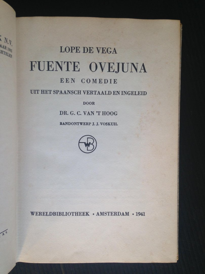 Vega, Lope de - Fuente Overjuna, een comedie