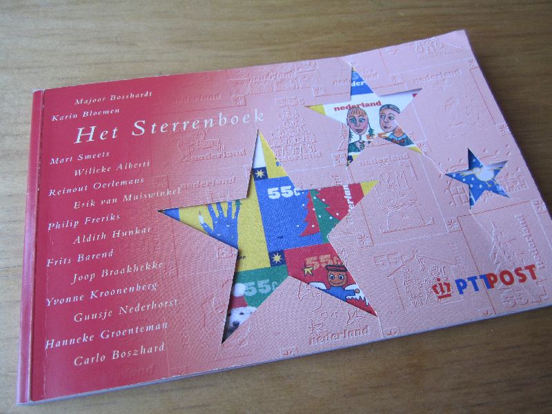 Doorn van, Bert  (dr PTT Post, voorwoord) en Oever van den, H. (red) - Het Sterrenboek; tekstbijdragen over december/kerstmis van Bosshardt, Bloemen, Smeets, W.Alberti, Oerlemans, v.Muiswinkel, Freiks, Hunkar, Barend, Braakhekke, Kroonenberg, Nederhorst, Groeteman, Boszhard