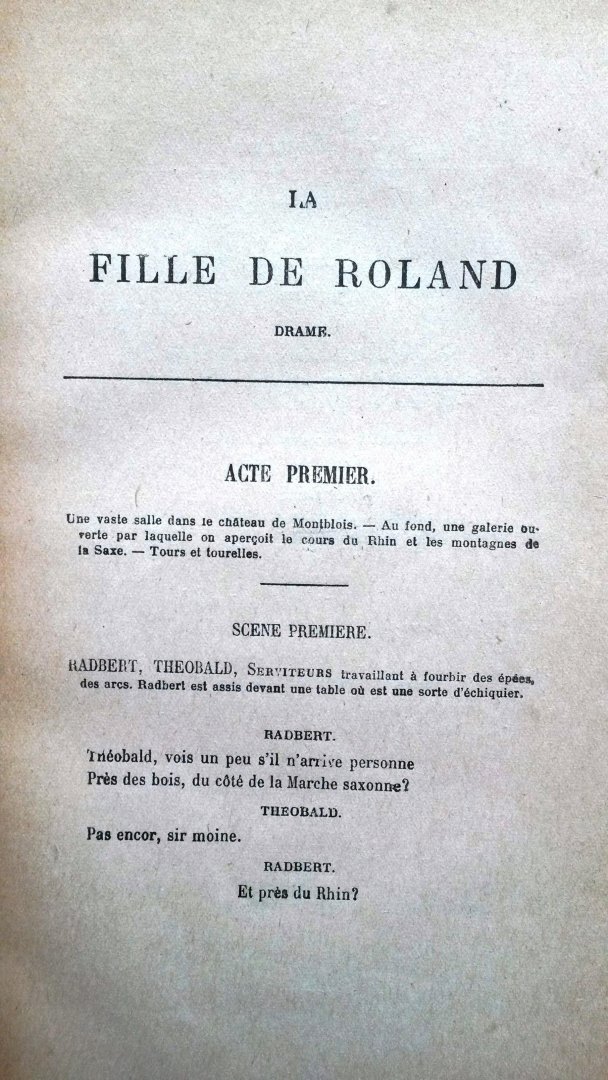 Bornier, le vicomte Henri de - ‎La Fille de Roland, drame en quatre actes, en vers