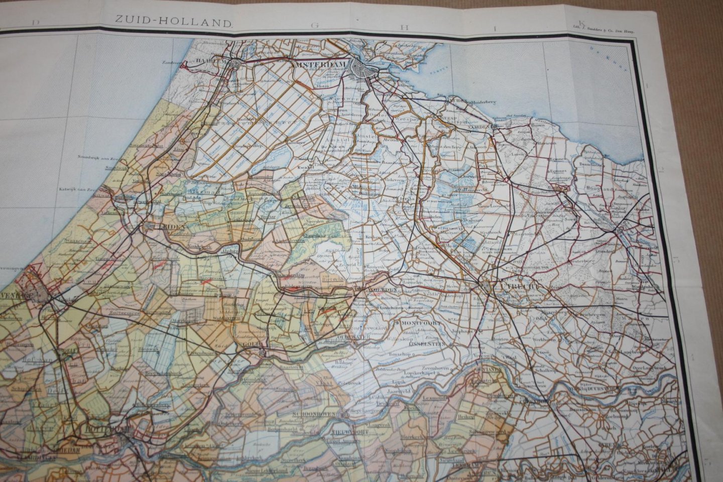 W.J. Geerling - Gemeentekaart van Zuid-Holland