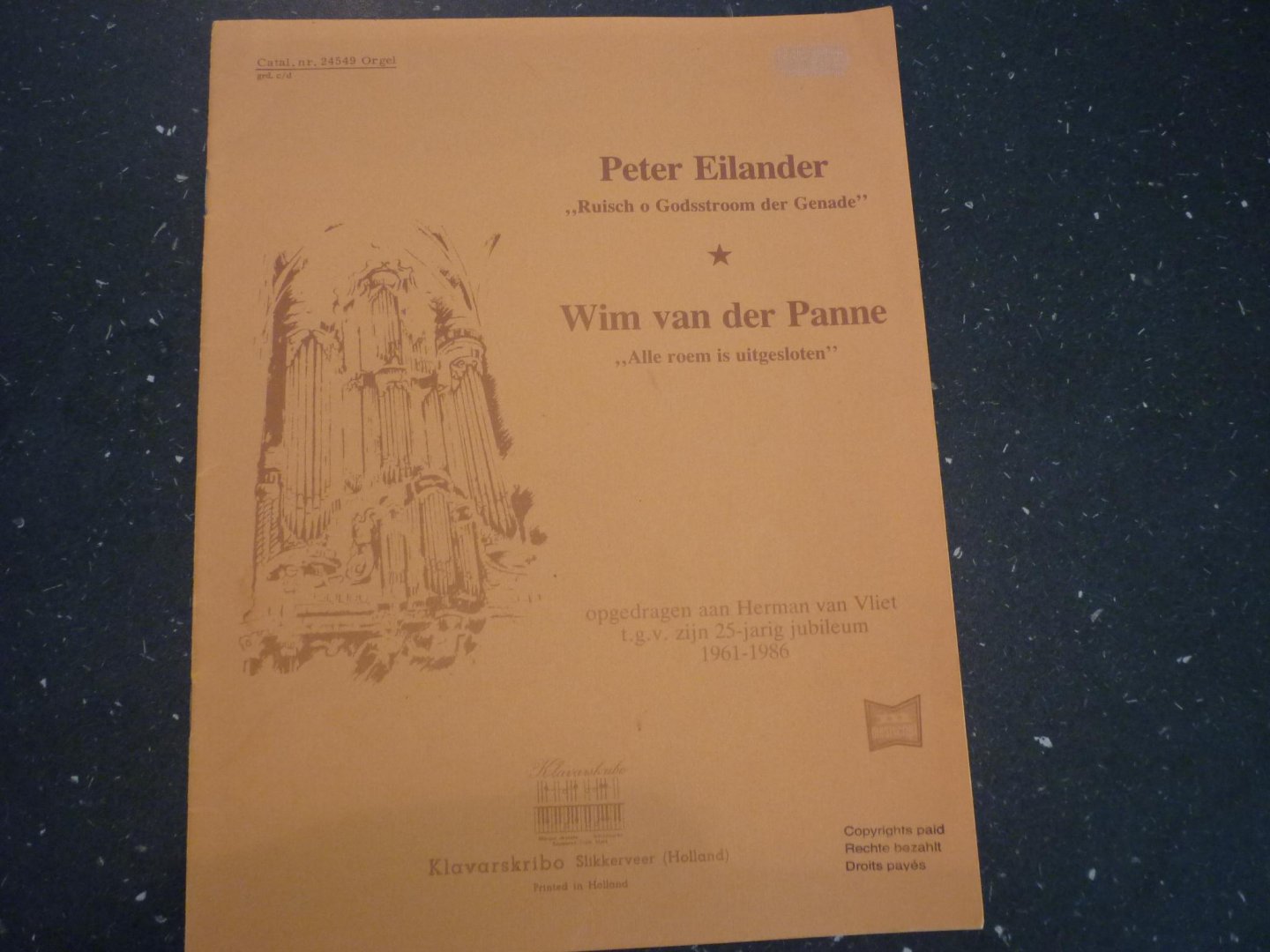 Eilander; Peter / Wim van der Panne - "Ruisch o Godsstroom.." / "Alle roem is uitgesloten" /  Klavarskribo