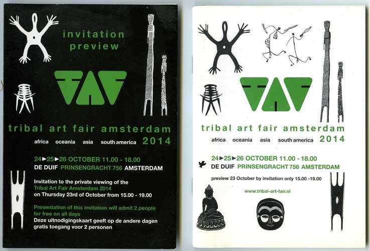  - Invitation and program booklet Tribal Art Fair Amsterdam 2014
