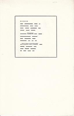TOORN, Willem van - Tekens. (Met een originele ets van Peter Yvon de Vries).