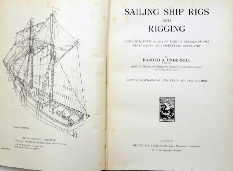 Harold Underhill. - Sailing Ship Rigs and Rigging.