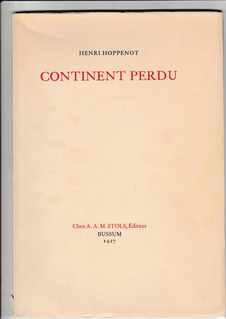Hoppenot, Henri - Continent Perdu