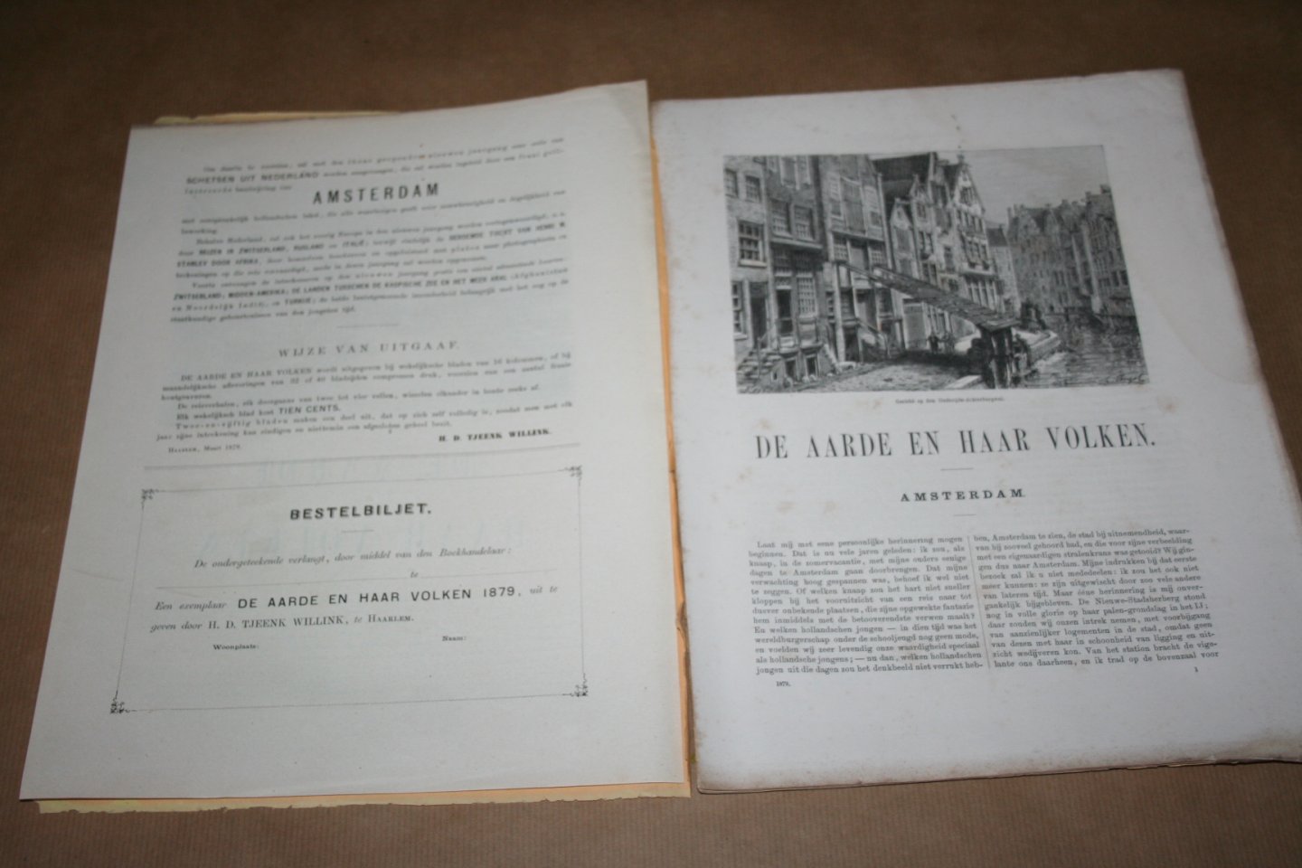  - De aarde en haar volken --  Proef-exemplaar - 1879  (Zeldzaam)