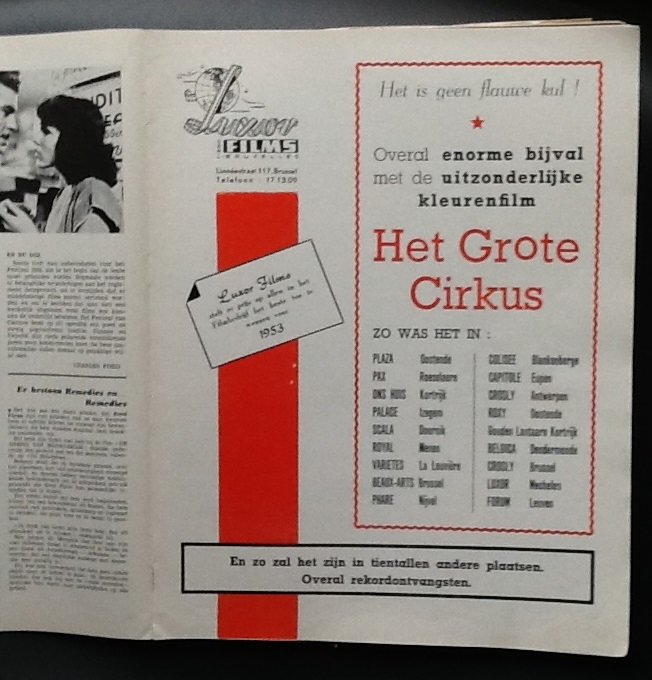 redactie / Marc Turfkruyer ? - 1953 het jaar van de XVe verjaring van RKO/Weekblad Cinema orgaan van het Belgisch Filmbedrijf
