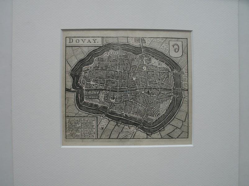 antique map (kaart). - Douay. Antique map of Douai.