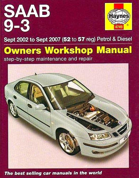 Randall , Martynn . & Haynes Publishing . [ isbn 9781844257492 ] 0124 - Saab 9-3 ( Sept 2002 to Sep2007( 52 to 57 reg) Petrol&DieselDoes.  Does NOT cover new Saab 9-3 range introduced September 2007. Does NOT cover models with 2.2 litre diesel engine. Does NOT cover models with 1.8 litre or 2.8 litre petrol engines.