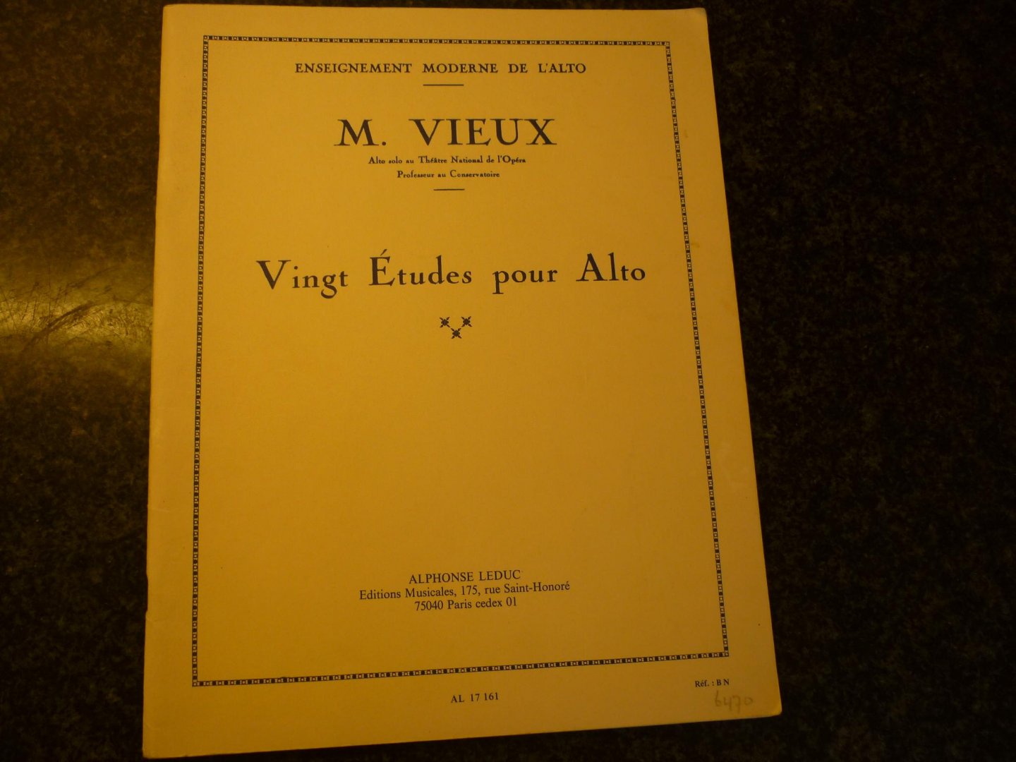 Vieux; Maurice - 20 Etudes pour Alto (Technik) (Techniek)  voor: Altviool