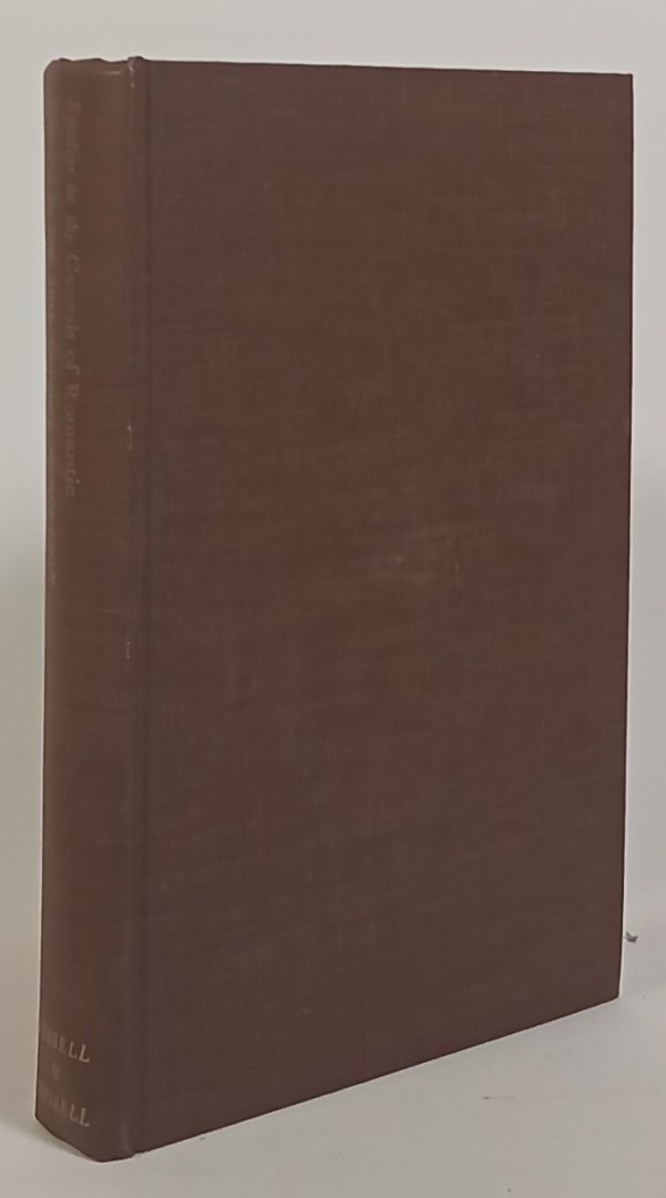 ROBERTSON, J.G. - Studies in the genesis of romantic theory in the eighteenth century.