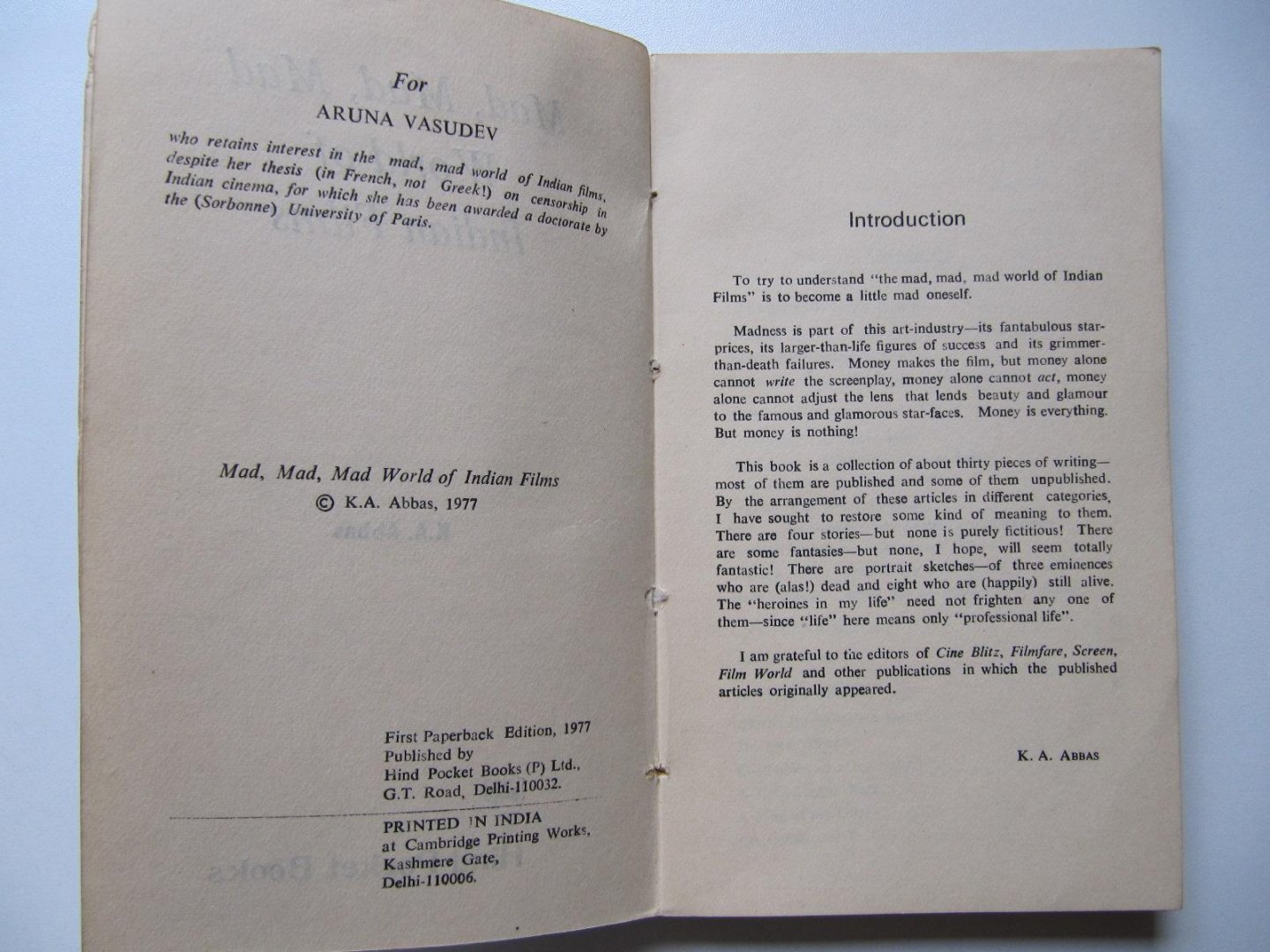 K.A. Abbas - Mad. mad, mad world of Indian films