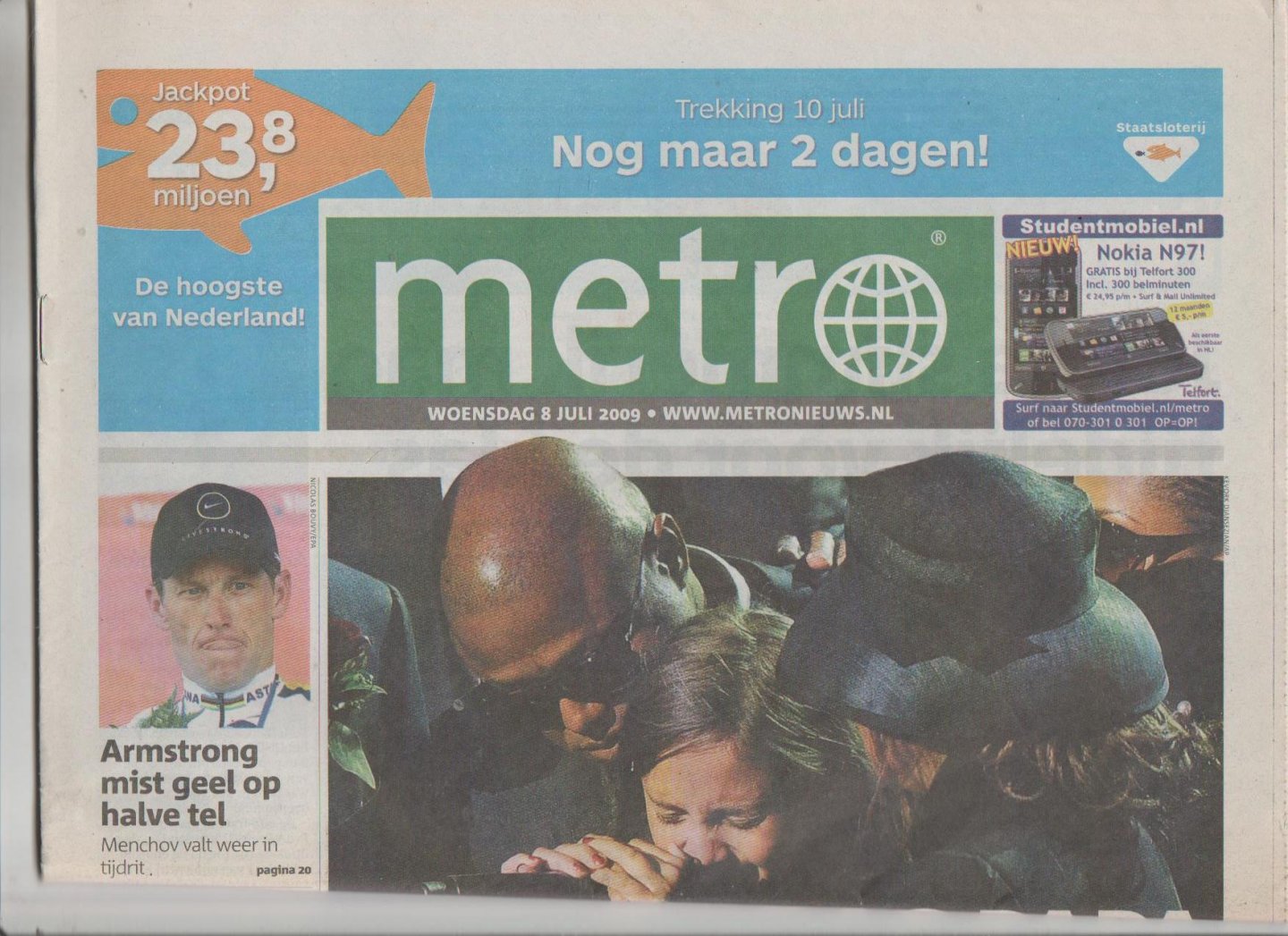  - Metro woensdag 8 juli 2009 dood Michael Jackson